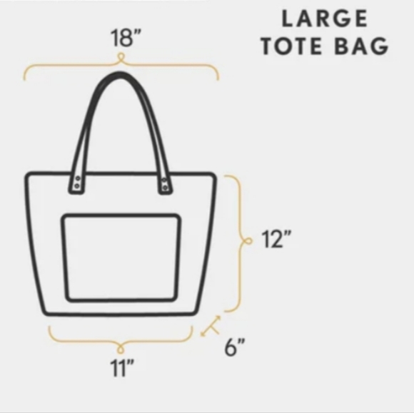 Portland Leather large honey tote with tan handles NWOT - Picture 4 of 4